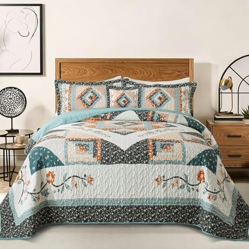 Bedifany King Size Cotton Quilt Set: $47.19 Bedifany King Size Cotton Quilt Set: $47.19