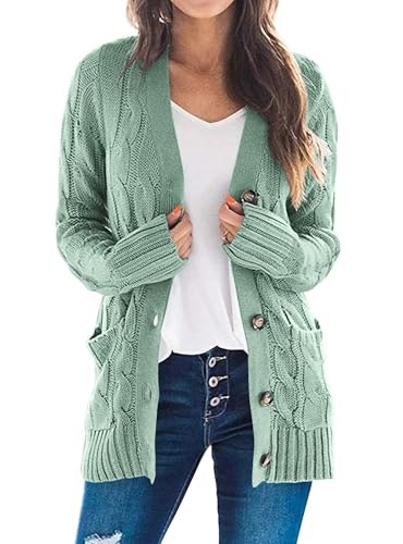 Prettygarden Women's Cable Knit Cardigan Sweater: $26.50
