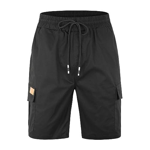Men's Twill Cotton Drawstring Cargo Shorts: $14.24