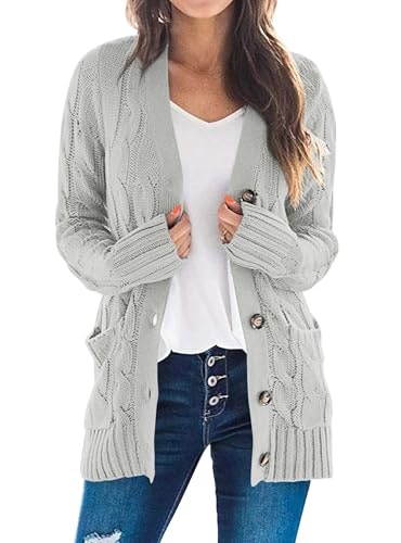 Prettygarden Women's Cable Knit Cardigan Sweater: $29.68