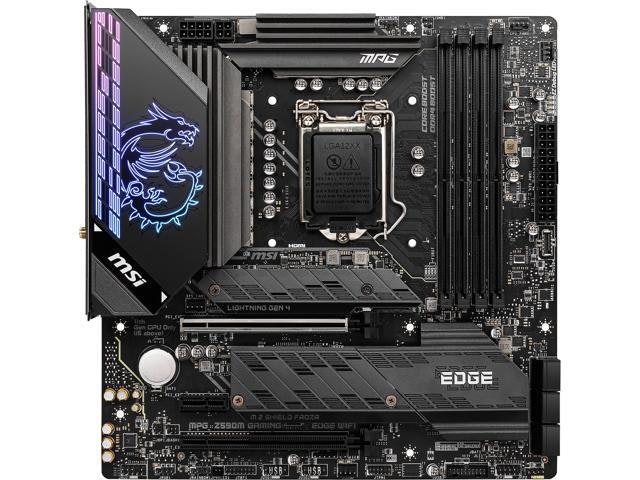 MSI MPG Z590M Gaming Edge WiFi LGA 1200 Micro ATX Motherboard: $199.90 MSI MPG Z590M Gaming Edge WiFi LGA 1200 Micro ATX Motherboard: $199.90