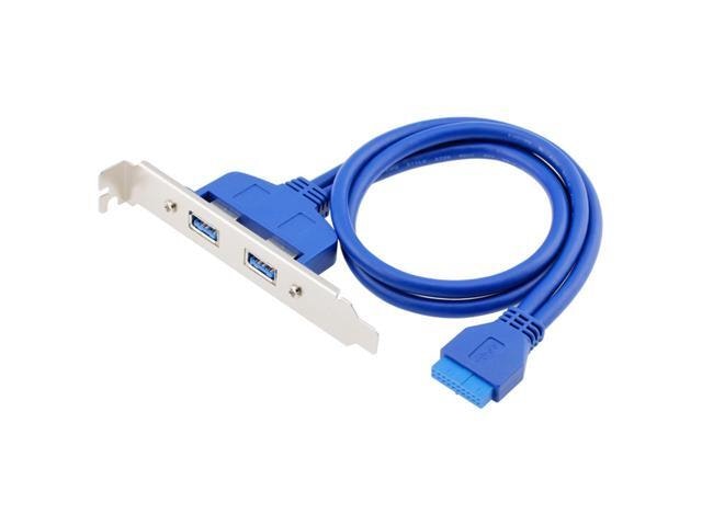 USB 3.0 20-Pin Header to Dual Port Adapter Cable with PCI Bracket: $12.69 USB 3.0 20-Pin Header to Dual Port Adapter Cable with PCI Bracket: $12.69