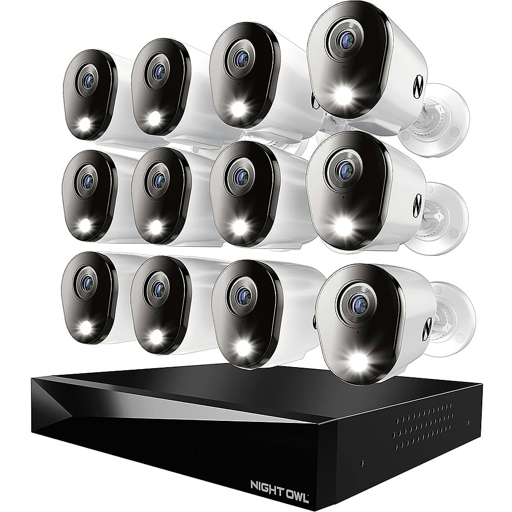 Night Owl 20-Channel 12-Camera 4K 2TB Wired DVR Security System: $1,049.99 Night Owl 20-Channel 12-Camera 4K 2TB Wired DVR Security System: $1,049.99