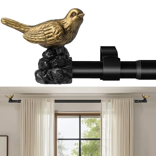 Kveeo 18-45-Inch Vintage Black Curtain Rod: $15.98 Kveeo 18-45-Inch Vintage Black Curtain Rod: $15.98