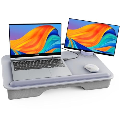 Saiji Laptop Lap Desk with Monitor Holder: $61.98 Saiji Laptop Lap Desk with Monitor Holder: $61.98