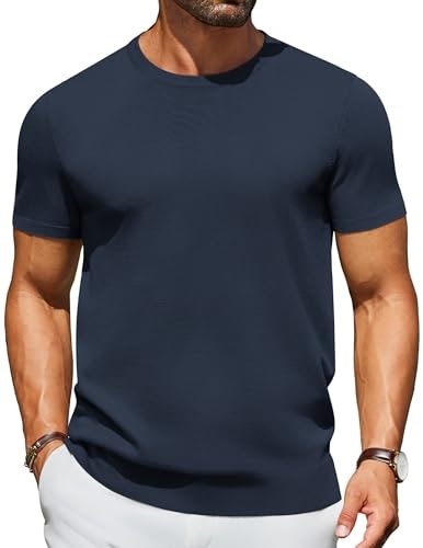 Coofandy Men's Knit Crewneck T-Shirt: $14.19 Coofandy Men's Knit Crewneck T-Shirt: $14.19
