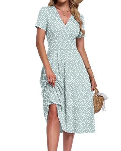 Auselily Floral V-Neck Midi Dress with Pockets: $29.74 Auselily Floral V-Neck Midi Dress with Pockets: $29.74