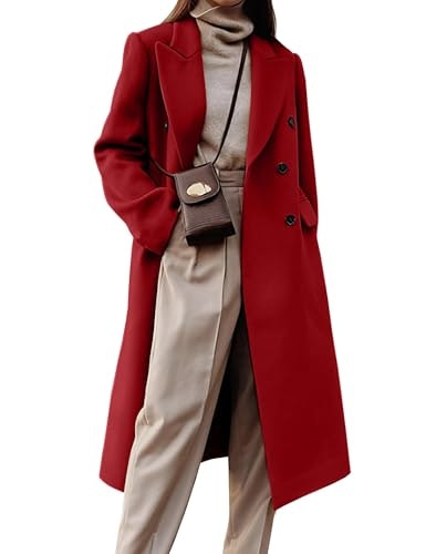 Idealsanxun Women's Wool Double-Breasted Trench Coat: $56.08 Idealsanxun Women's Wool Double-Breasted Trench Coat: $56.08