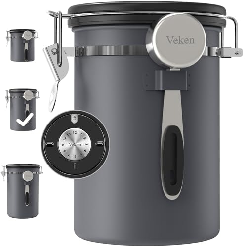 Veken 22-Ounce Airtight Stainless Steel Coffee Canister: $25.98 Veken 22-Ounce Airtight Stainless Steel Coffee Canister: $25.98