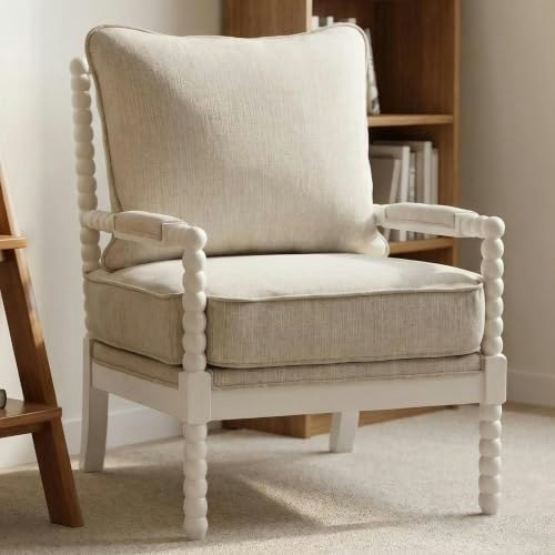 Duhome Linen Fabric Spindle Accent Chair: $234.59 Duhome Linen Fabric Spindle Accent Chair: $234.59