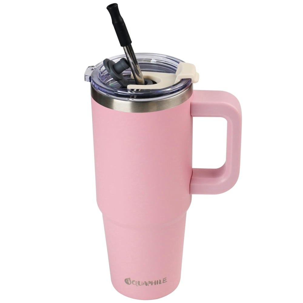Aquaphile 40oz Insulated Stainless Steel Tumbler with Handle: $18.69 Aquaphile 40oz Insulated Stainless Steel Tumbler with Handle: $18.69