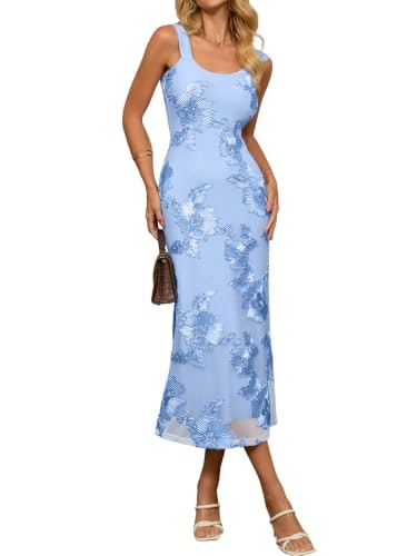 Simplee Women's Floral Wedding Guest Maxi Dress: $39.09