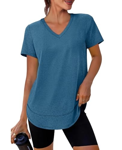 Women's Short Sleeve V-Neck Workout Shirt: $12.73 Women's Short Sleeve V-Neck Workout Shirt: $12.73