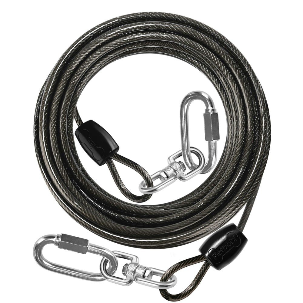 Petbobi 30ft Heavy Duty Dog Tie Out Cable: $25.99 Petbobi 30ft Heavy Duty Dog Tie Out Cable: $25.99