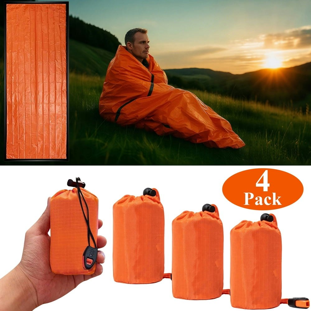 Lanney Emergency Sleeping Bag 4-Pack: $19.94 Lanney Emergency Sleeping Bag 4-Pack: $19.94