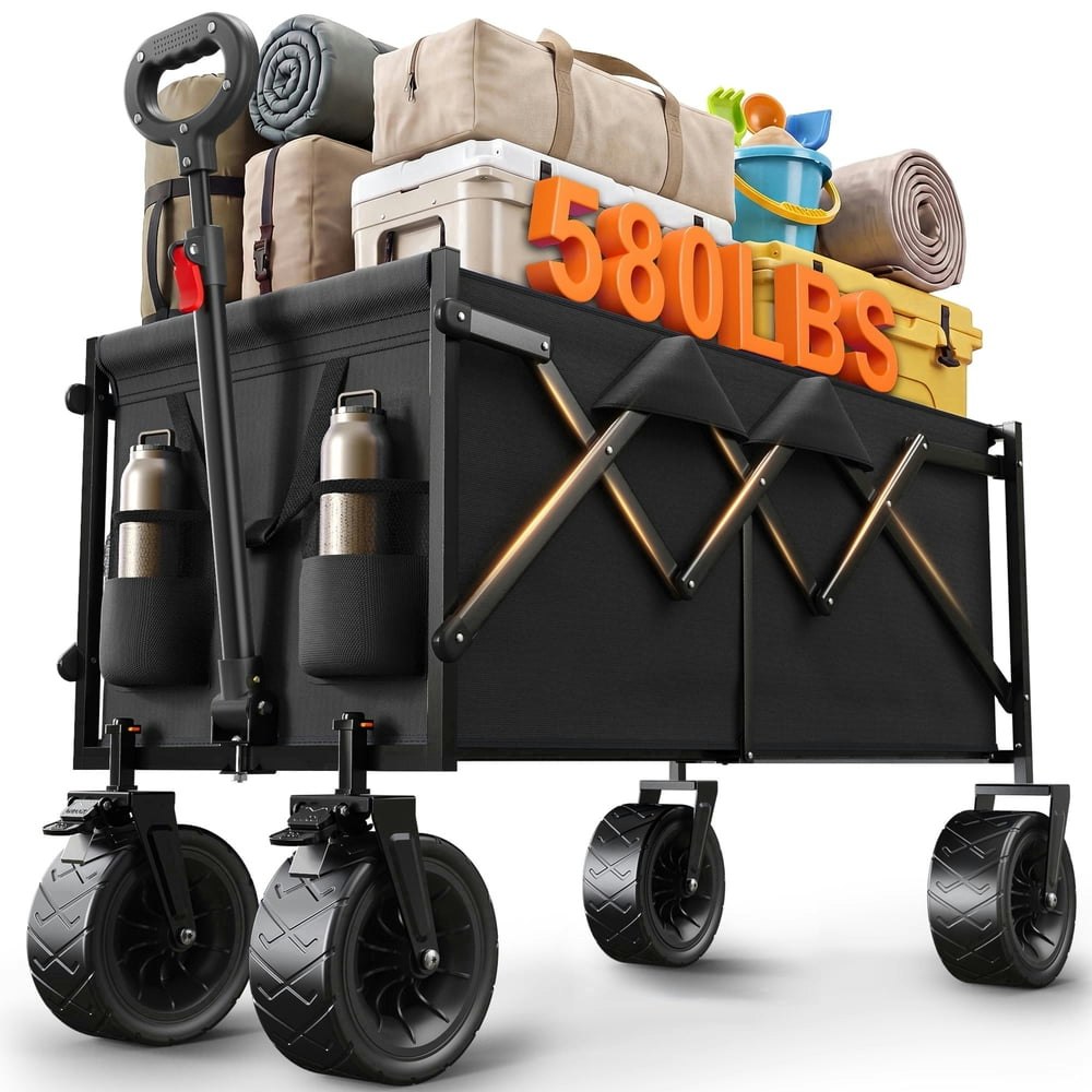 Goosiay 170L 580lb Capacity Collapsible Utility Wagon: $69.96 Goosiay 170L 580lb Capacity Collapsible Utility Wagon: $69.96