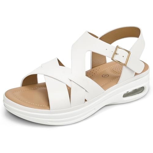 Mysoft Women's Air Cushioned Walking Sandals: $28.04