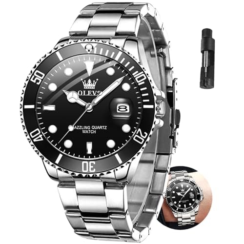 Olevs Men's Stainless Steel Dress Watch: $35.50