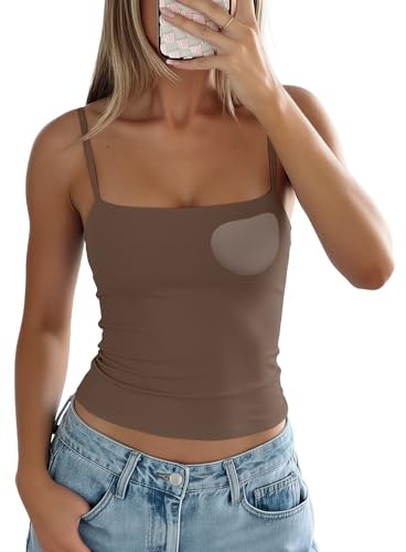 Darong Women's Square Neck Sleeveless Crop Tank Top: $16.91