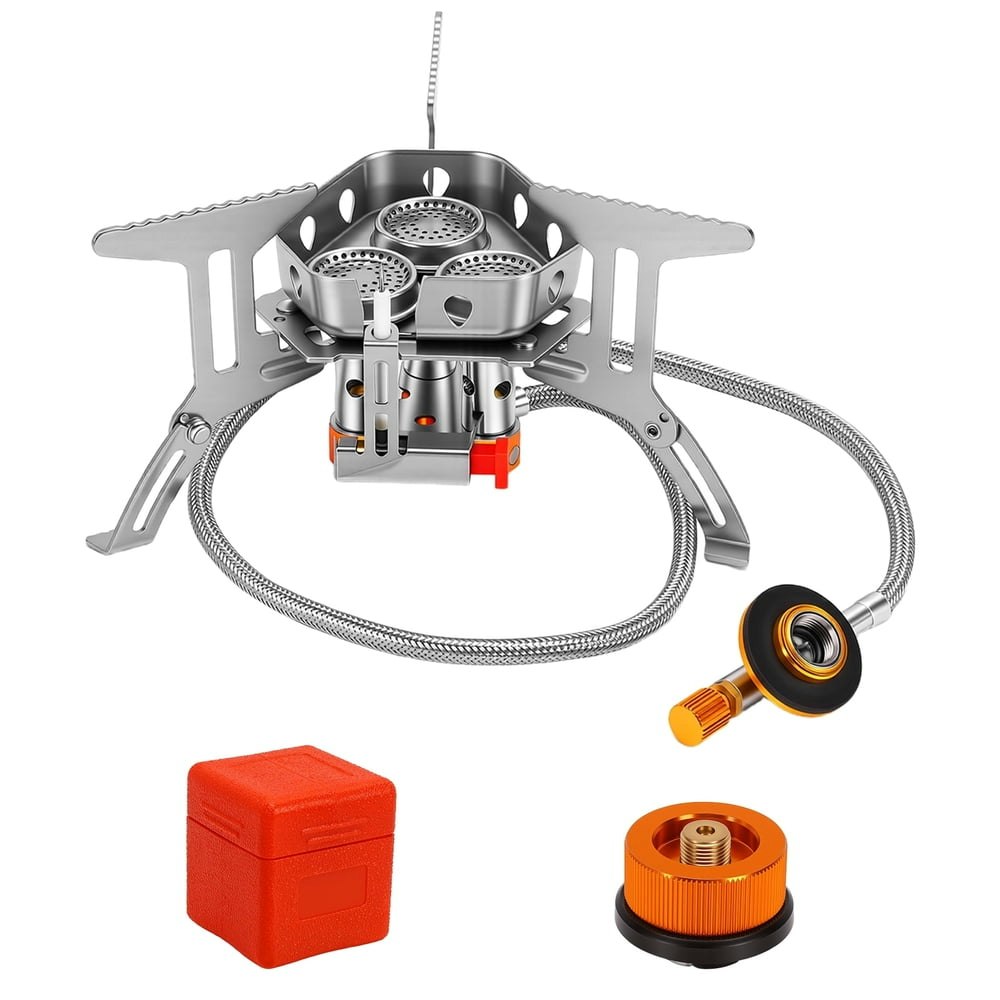 5,800W Portable Foldable 3-Burner Camping Gas Stove: $14.38 5,800W Portable Foldable 3-Burner Camping Gas Stove: $14.38