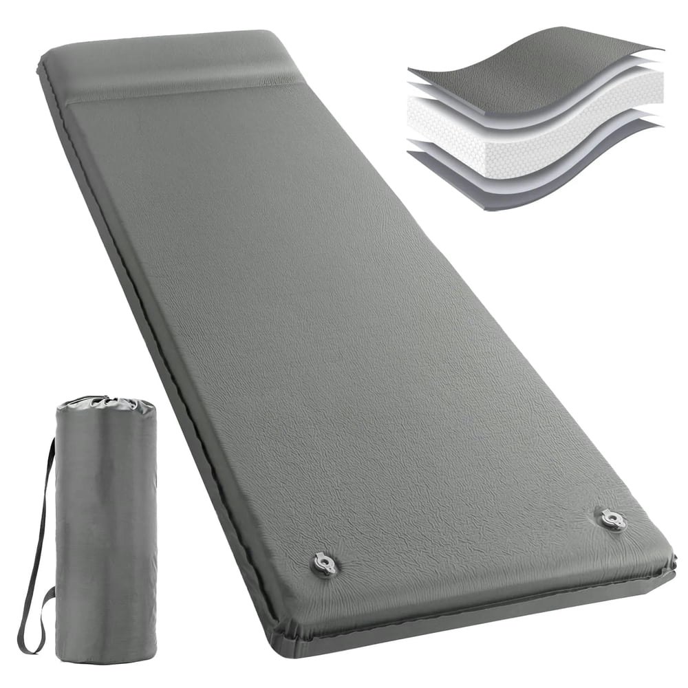 Aship 3.1-inch Self-Inflating Memory Foam Camping Mattress with Pillow: $79.99