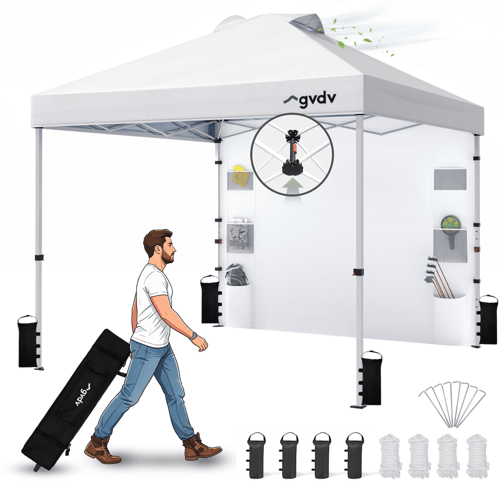 GVDV 10x10-Foot Pop-Up Canopy Tent: $89.79