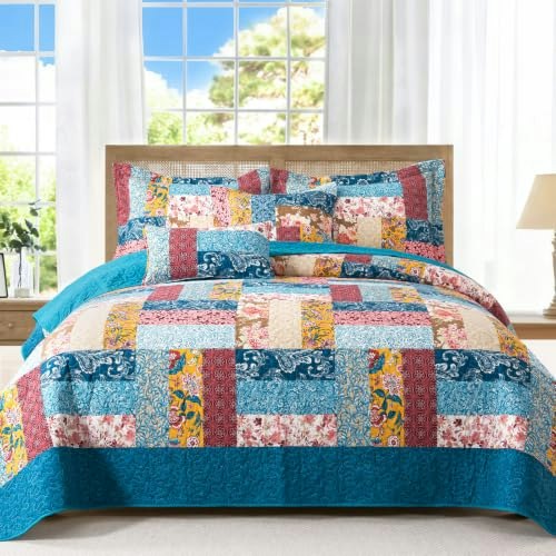 Bedifany Farmhouse Cotton King Quilt Set: $68.63 Bedifany Farmhouse Cotton King Quilt Set: $68.63