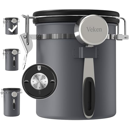Veken 16oz Airtight Stainless Steel Coffee Canister: $20.98 Veken 16oz Airtight Stainless Steel Coffee Canister: $20.98