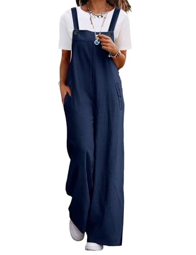 Yesno Women's Corduroy Wide Leg Overalls: $31.99