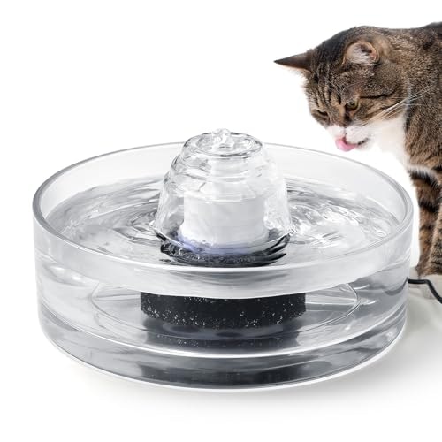 Vindox 2.7L Glass Automatic Pet Water Fountain: $39.09