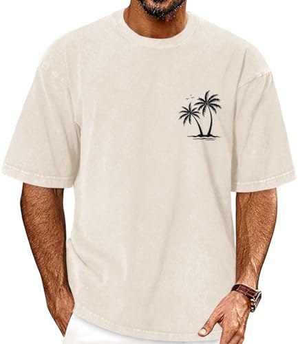 Men's Vintage Washed Oversized T-Shirt: $14.99