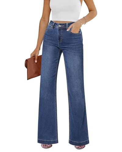 Grapent Women's Plus Size High-Waisted Ripped Flare Jeans: $30.35