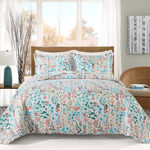 Vaputar Queen 3-Piece Botanical Quilt Bedding Set: $51.83