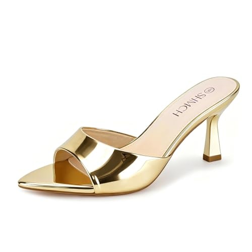 Shmch Pointed Toe Mule Kitten Heels: $35.14