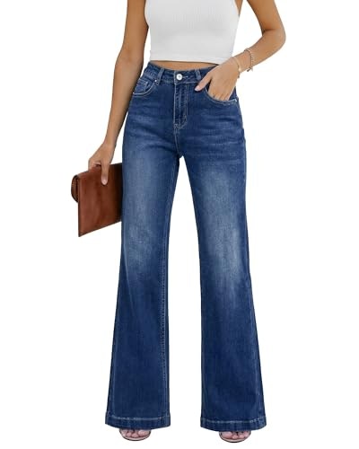 Grapent Women's High Waisted Ripped Flare Jeans: $30.35 Grapent Women's High Waisted Ripped Flare Jeans: $30.35