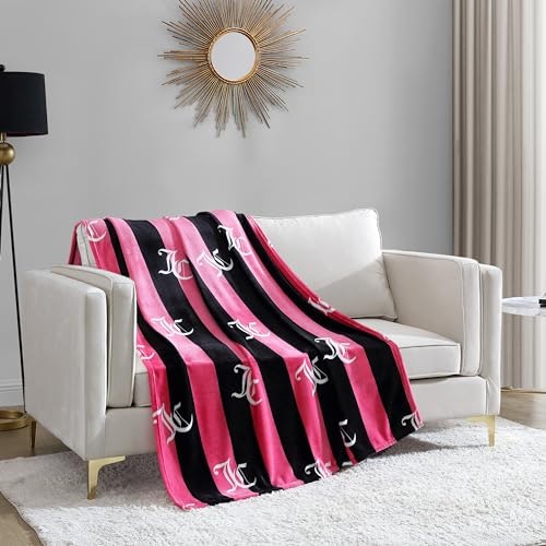 Juicy Couture 50"x70" Striped Plush Throw Blanket: $16.99 Juicy Couture 50"x70" Striped Plush Throw Blanket: $16.99
