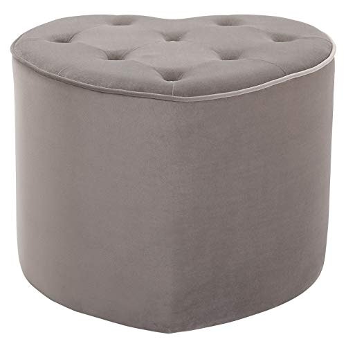 BirdRock Home Heart Tufted Velvet Ottoman: $69.11