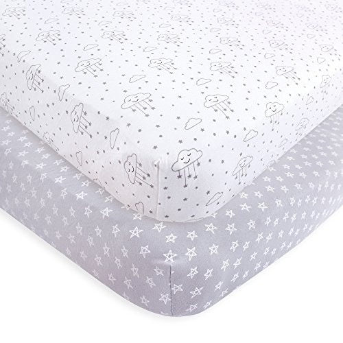 Hudson Baby Cotton Fitted Crib Sheet: $13.60