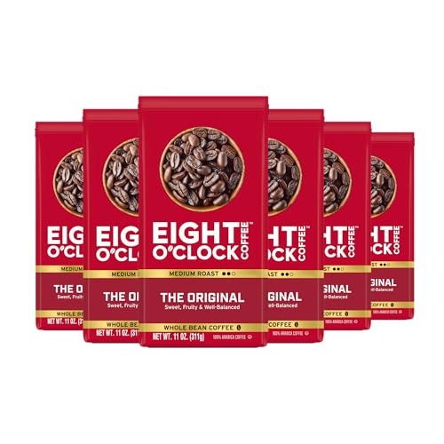 Eight O'Clock The Original Medium Roast Whole Bean Coffee 11-Ounce 6-Pack: $29.30 Eight O'Clock The Original Medium Roast Whole Bean Coffee 11-Ounce 6-Pack: $29.30