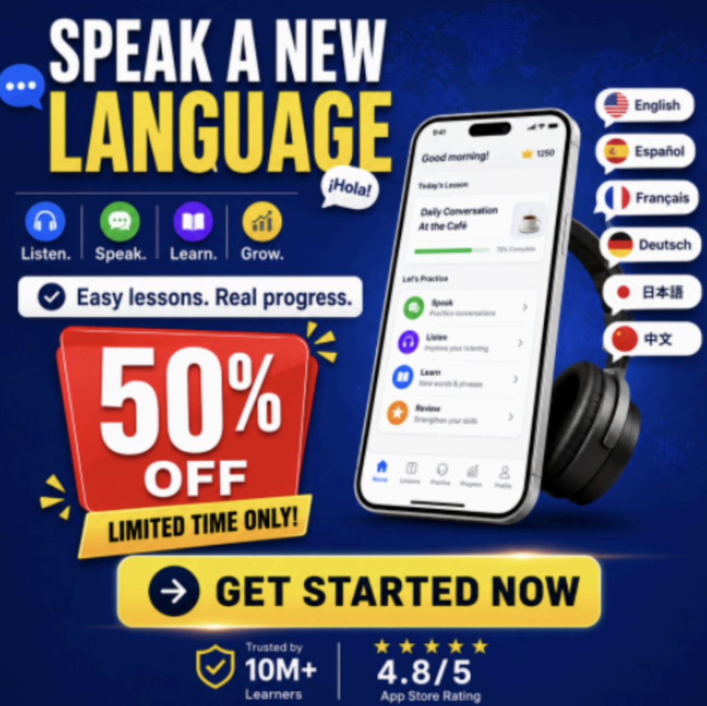 Lingzio Language Course Sale: 50% off