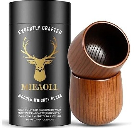 Charred Wooden Whiskey Glass 2-Pack: $15 Charred Wooden Whiskey Glass 2-Pack: $15