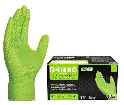 Gloveworks HD Green Nitrile Industrial Disposable Gloves 100-Pack: $20 Gloveworks HD Green Nitrile Industrial Disposable Gloves 100-Pack: $20