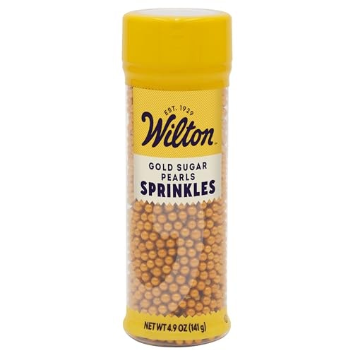 Wilton Gold Metallic Sugar Pearl Sprinkles 4.8-oz.: $2.49 Wilton Gold Metallic Sugar Pearl Sprinkles 4.8-oz.: $2.49