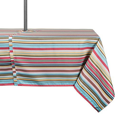 DII 60x84\" Summer Stripe Tablecloth with Zipper: $13.60 DII 60x84\" Summer Stripe Tablecloth with Zipper: $13.60