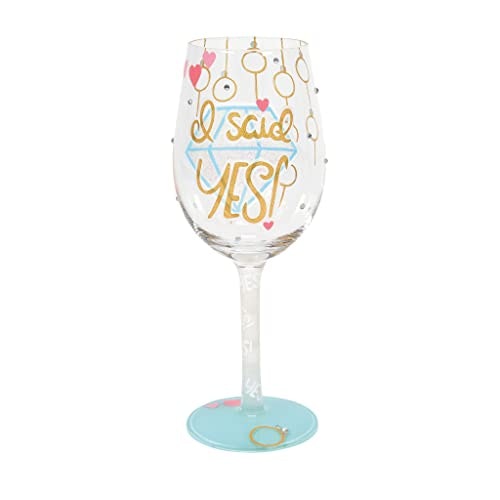 Enesco Designs by Lolita Hand-Painted 15oz Wedding Wine Glass: $29 Enesco Designs by Lolita Hand-Painted 15oz Wedding Wine Glass: $29