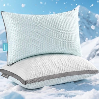 Baskbed Cooling Memory Foam King Size Pillows 2-Pack for $38 + free shipping