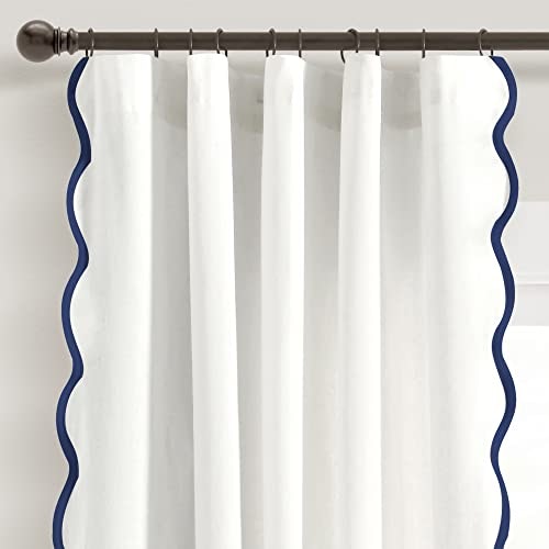 Lush Decor Coastal Chic Scalloped Window Curtain Panels 2-Pack: $43.19
