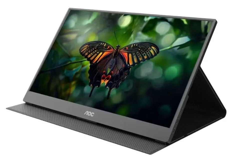 Certified Refurb AOC 15.6" 1080p Portable Monitor: $36