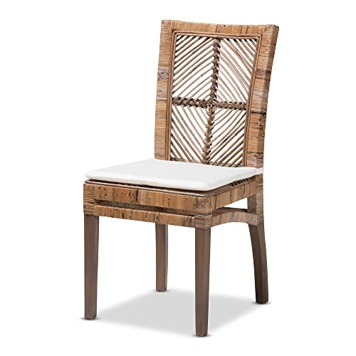 Bali & Pari Laluna Rattan and Mahogany Dining Chair: $165.07