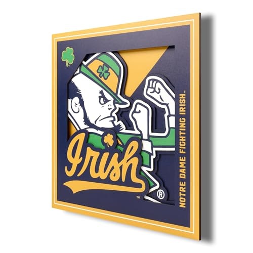 YouTheFan Notre Dame Fighting Irish 3D Logo Wall Art: $29.99 YouTheFan Notre Dame Fighting Irish 3D Logo Wall Art: $29.99